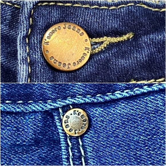 K's More Stretch High Rise Denim Skinny Blue Jeans Raw Hem Size 5 - Picture 8 of 12